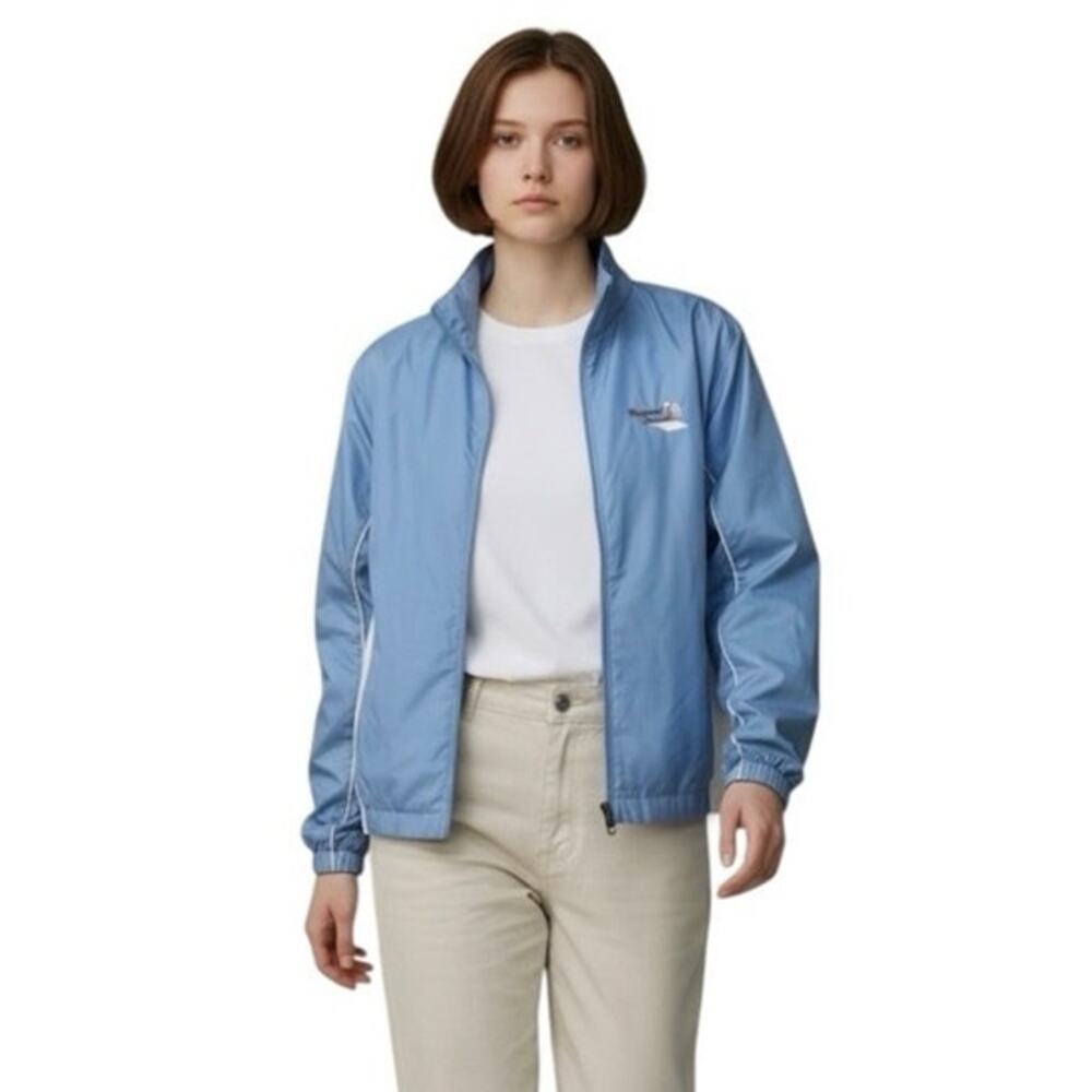 FootJoy Athletic Windbreaker Women’s Small Pale Blue White Jacket Musgrove CC